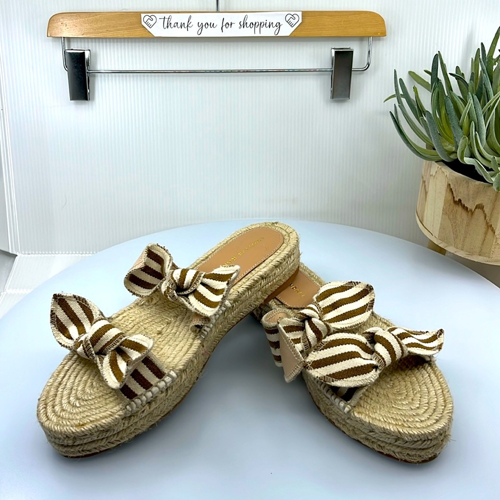 Randall Loeffler Women’s size 9 canvas bow tie sandals